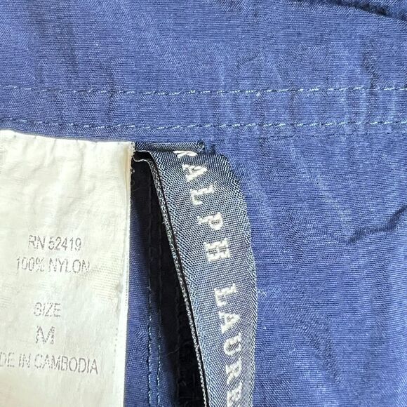 Ralph Lauren Polo Shorts Swimwear Size Medium Blue Board Swim Trunks Pony - Picture 6 of 12